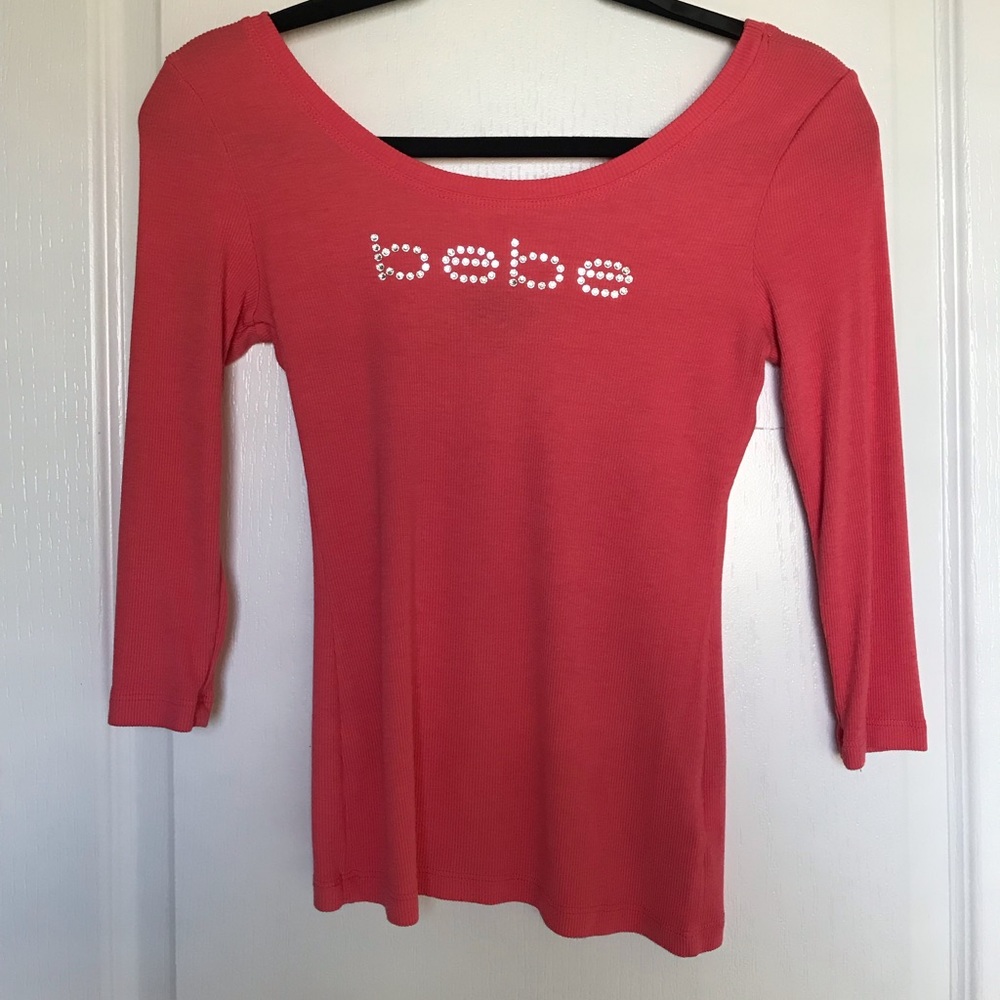 Coral logo 3/4 sleeve top